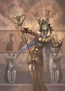 Bastet is the one and only cat goddess to the greatest cat loving civilization in history. Sure she may be a benevolent deity but she can also be quite fierce, especially since she originally appeared in Lower Egypt as an intimidating lioness goddess.