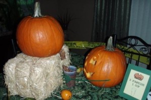 I'm sure a display saying "2 Pumpkins, 1 Cup" won't go well with guests. Also, it's pretty disgusting on what's implied to be in the cup.