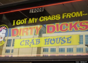 Let's hope the crabs you got from Dirty Dick's are the ones you ate on your plate. Of course, Dirty Dick may be laden with STDs for all you know. Still, seriously, why go with the STD angle on crab shacks? Come on.