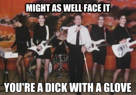 Either Robert Palmer is singing about falling in love or perhaps delivering a stealth insult to Michael Jackson as some hear.