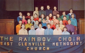 Of course, given that the Gay Rights Movement adapted the rainbow flag as its symbol, I don't think a church choir would call themselves, even if it's the United Methodist Church.