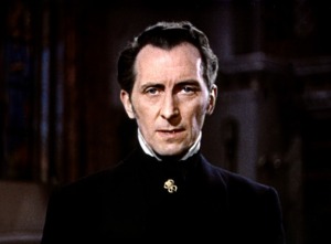 Motivational poster of Peter Cushing: "Killed Dracula with a pair of candle stick holders. Blew up Alderaan. Fought Daleks. Has been at the Earth's Core. Killed more vampires than Buffy. Outsmarted Moriarty. Verbally bitch-slapped Darth Vader. I beg your pardon, but do you really think Chuck Norris can top that?"