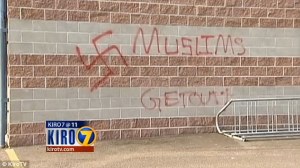 Muslims aren't the only religious group affected by Islamophobia. This graffiti was found on a Hindu Temple in Washington State, which was mistaken for a mosque. Yet, it's just as bad.