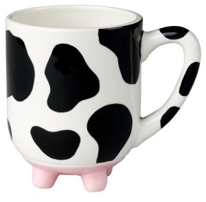 I'm sure there's no milk in these udders but I'm sure it's tacky enough to go with those peacock mugs. Then again, it might be even in more poor taste.