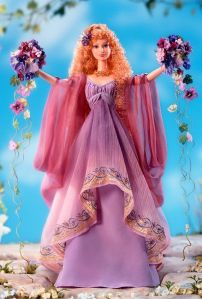 Now I'm sure this isn't Barbie. But I also have no idea whether this is supposed to be a generic spring doll or depict an actual goddess or character. I just know it has something to do with spring.