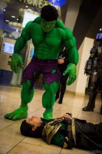 This is when the Incredible Hulk beat Loki's ass in the Avengers. Yeah, the Hulk is a mean, green machine.