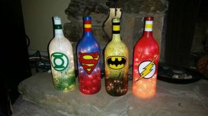 Includes, Green Lantern, Superman, Batman, and the Flash. Nevertheless, these are incredibly awesome to behold.