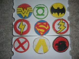 I know I can't identify a few of these. But I think they look quite awesome for any Justice League party.