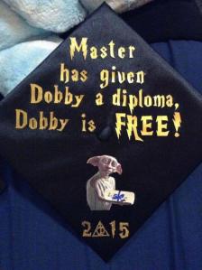 Yes, these caps are very creative. Who knew that Dobby needed a diploma to be freed from the Malfoys? Oh, wait he needed a sock.