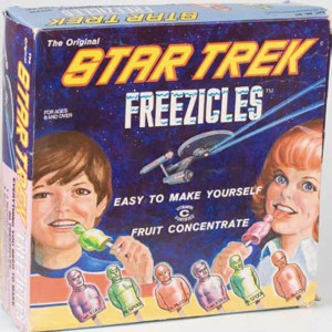Because nothing says summer fun like freezing and eating fruity versions of your favorite Star Trek characters. Also, the kids look kind of creepy on the packaging.