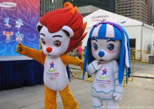 I don't know about you. But these mascots will give any child athlete nightmares. Must be part of Singapore's strategy. And you thought Americans were crazy when it came to youth sports.