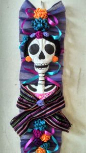 This may be of Frida Kahlo but I'm not really sure. Sometimes it's hard to tell by the skull alone.