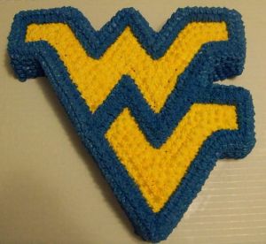Yes, a cake of the WVU logo itself. Great for any couch burning party.