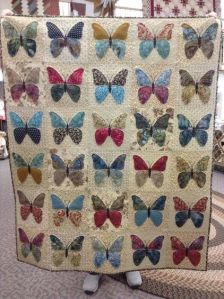 After all, this quilt features butterflies in so many colors. None of which you'd find in real life.