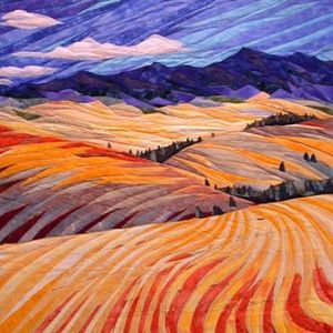 Yes, this is another quilting landscape. But this one makes it more apparent if you look at the sky.