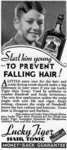 Unfortunately, Lucky Tiger won't prevent hair loss if baldness runs in your family. Because that's determined by genetics, folks. But some will lose their hair earlier than others.