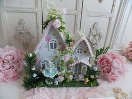 Shabby-Cottage-Easter-Chic-Pink-Rose-Putz